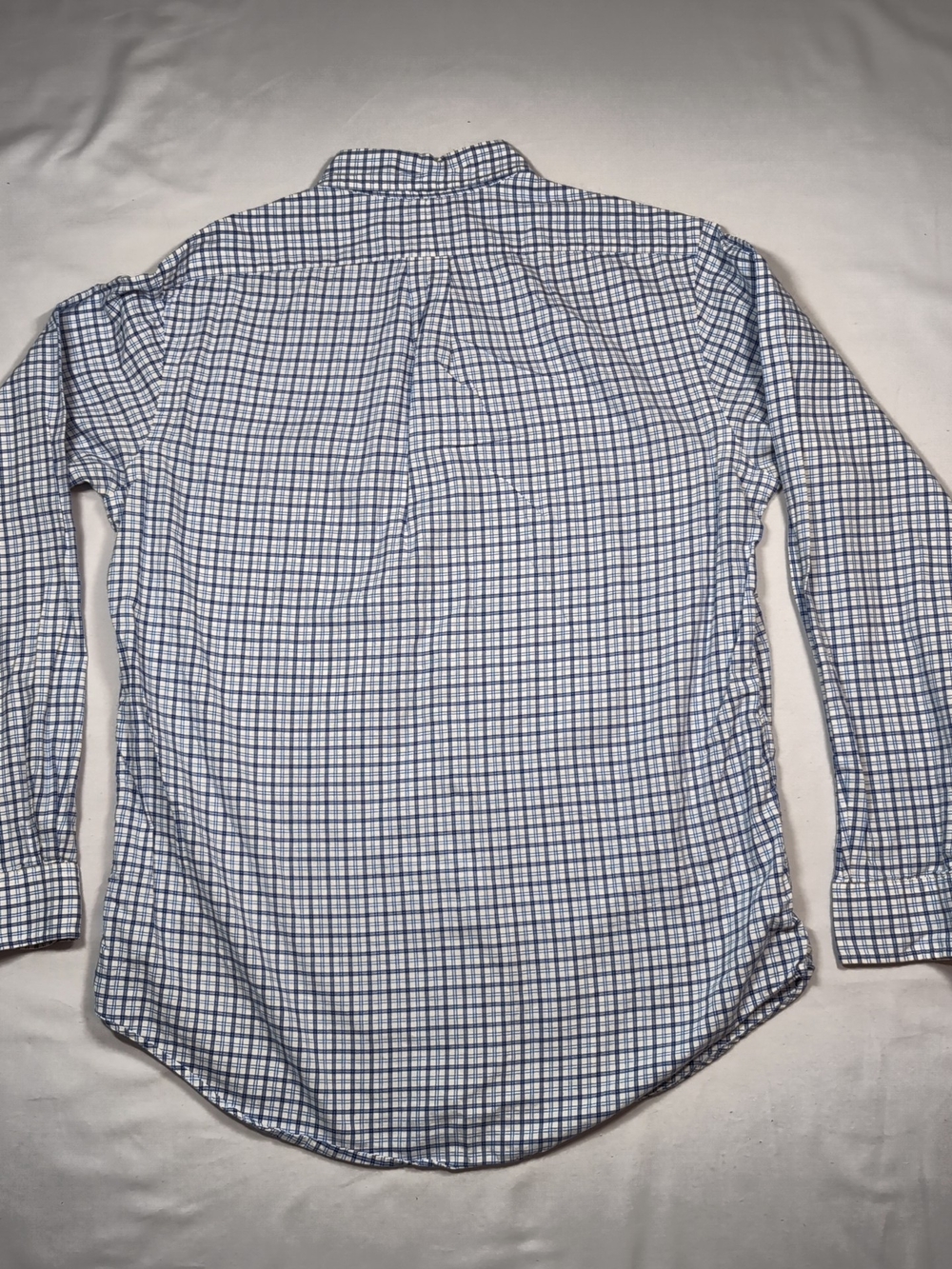 Ralph Lauren Blue and White Checked Button-Down Shirt - Picture 2 of 7